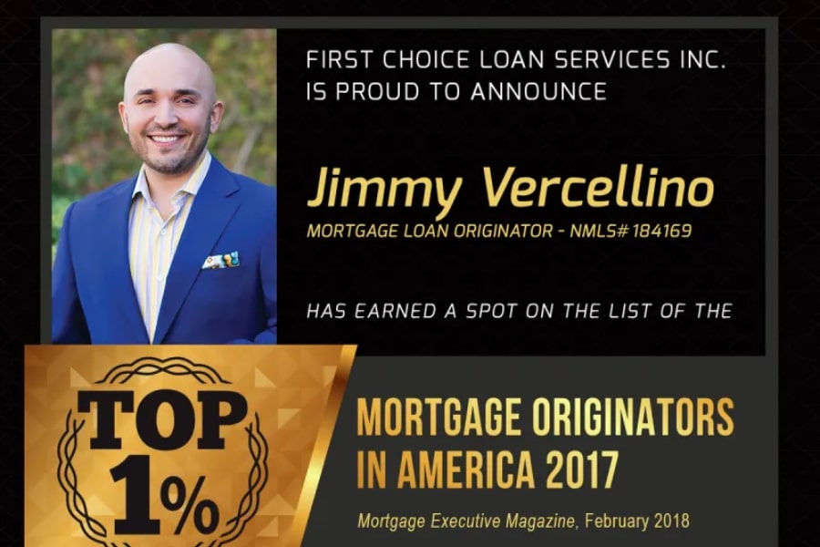 Jimmy Vercellino Top Loan Originator 2016 - Featured Image